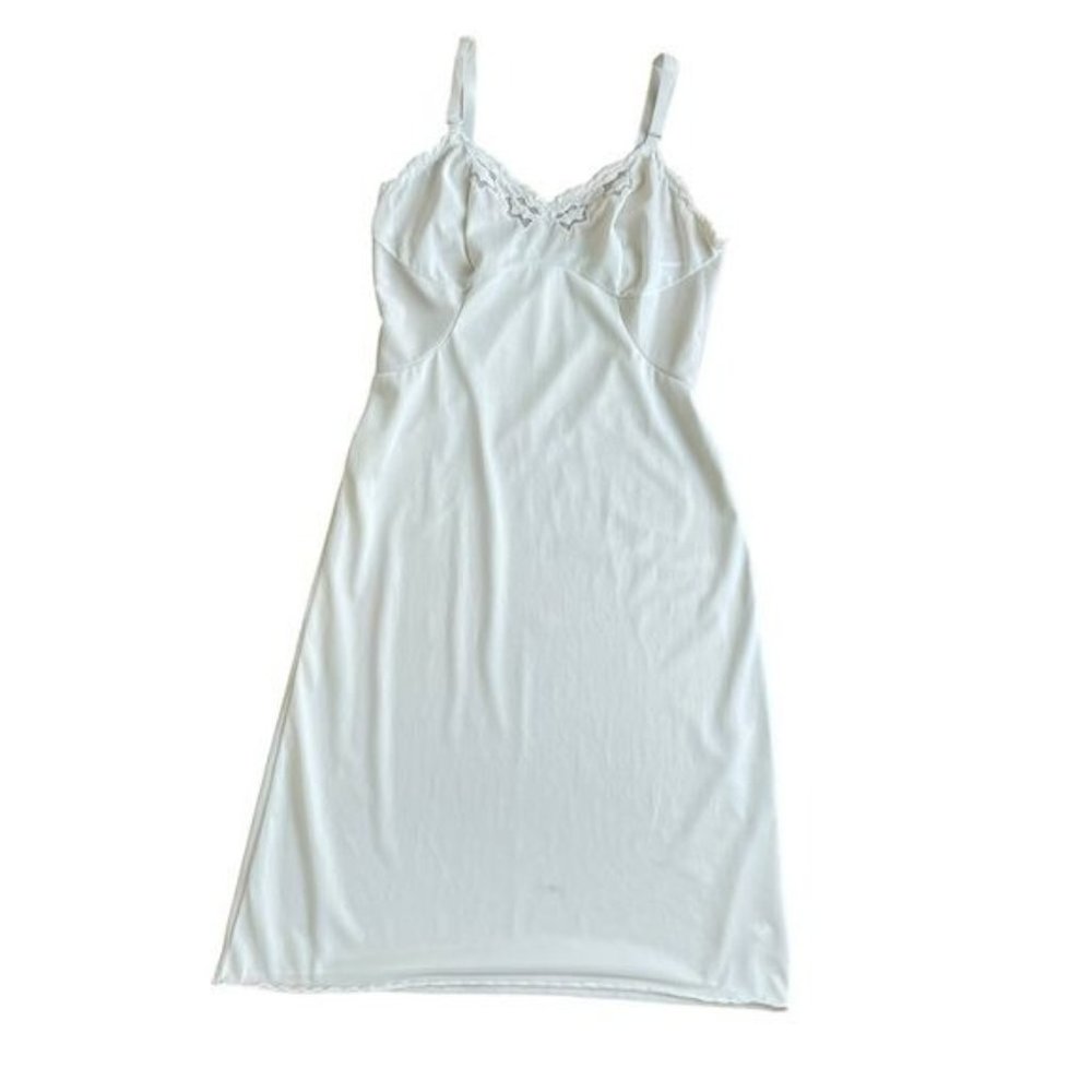 Montgomery Ward Vintage White Slip Nightgown 36/14
